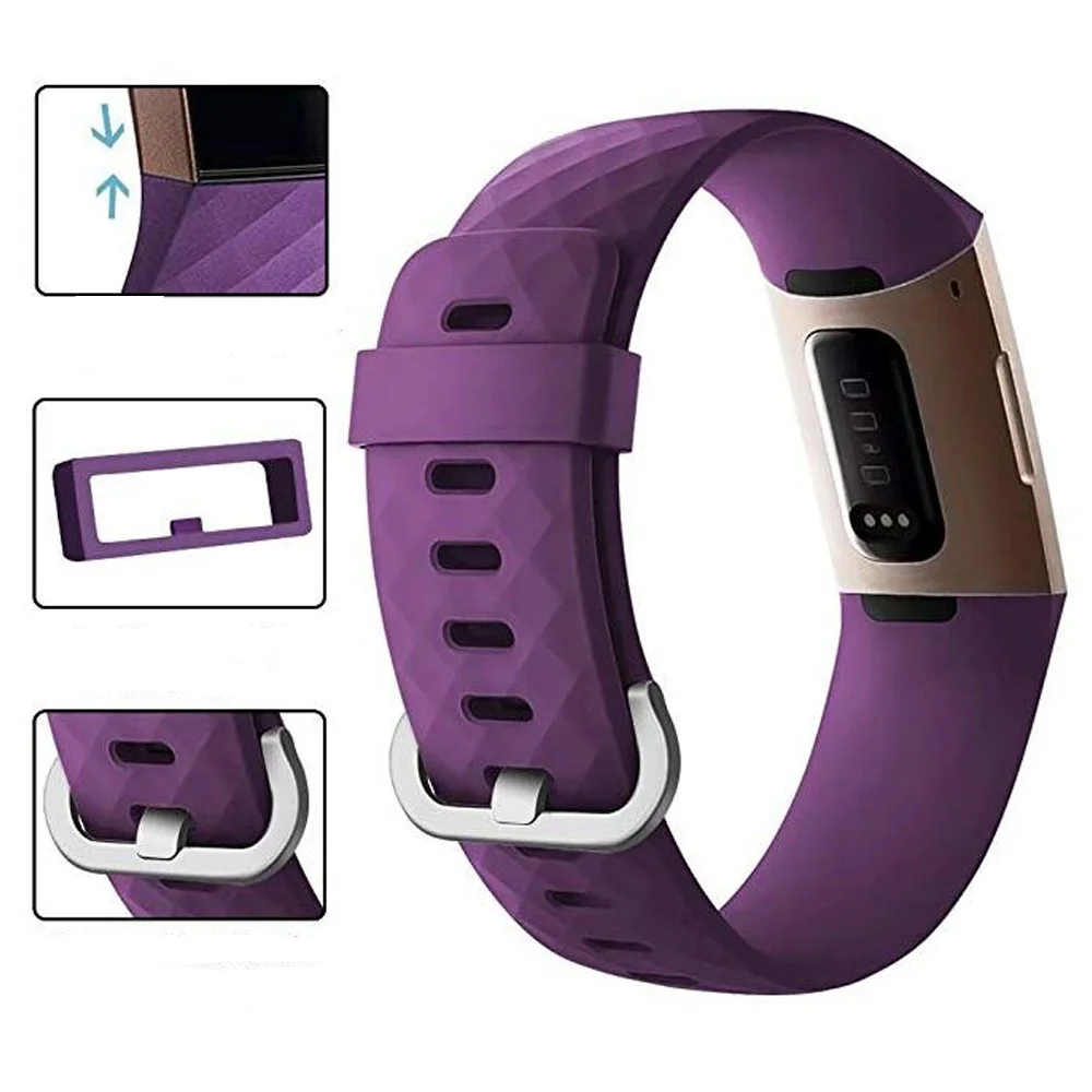 Ремешок для Fitbit Charge 3 кремнеземный ремешок сменный наручный ремень спортивный ремешок для Fitbit Смарт часы ремешок аксессуары ремешок D18