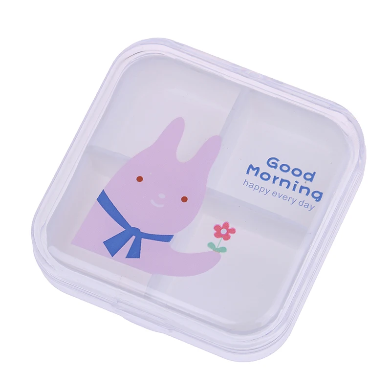 Портативный 4 сетки коробка для таблеток держатель хранения лекарств