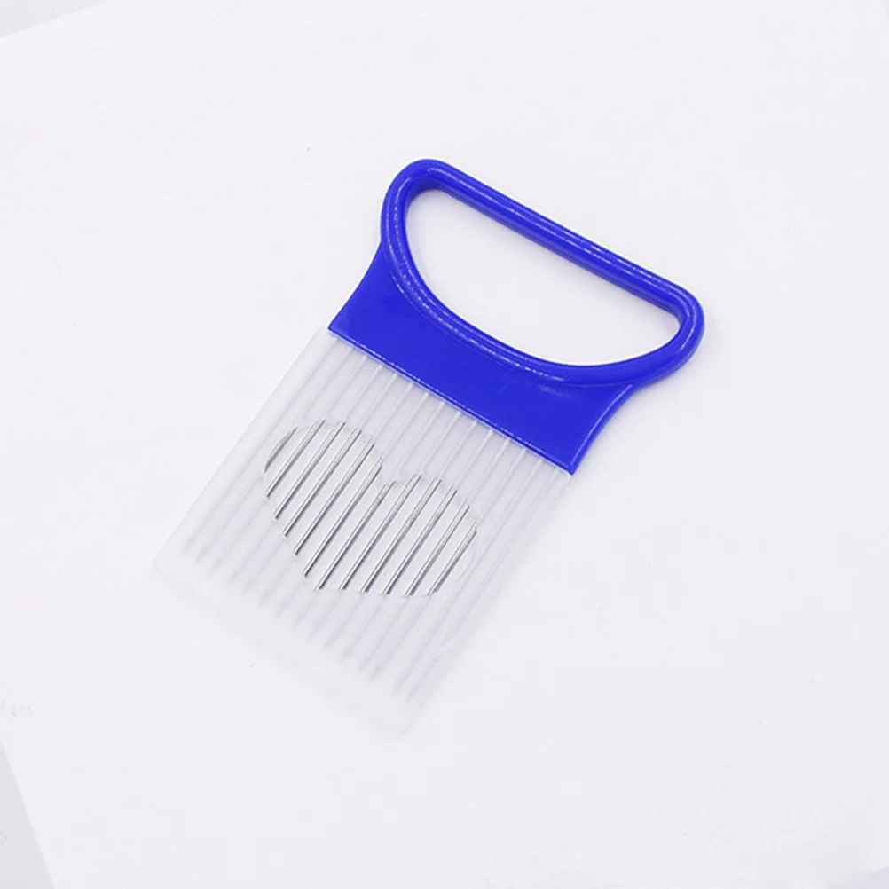 12-Prong Onion Holder Cutter Slicer with Plastic Handle for Tomato Vegetable Lemon Potato(Blue) | Дом и сад