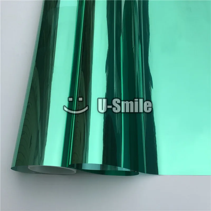 

VLT 15% Green-Silver Solar Reflective Window Film Tint For Buliding Home Office Size:1.52*30m/Roll