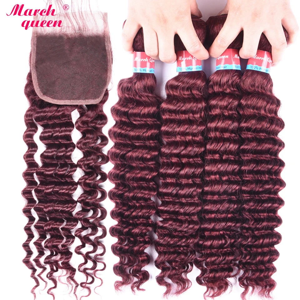 Индийские волнистые пряди волос с застежкой 4 кружевной не Реми 4x4 150%|3/4 пучка на