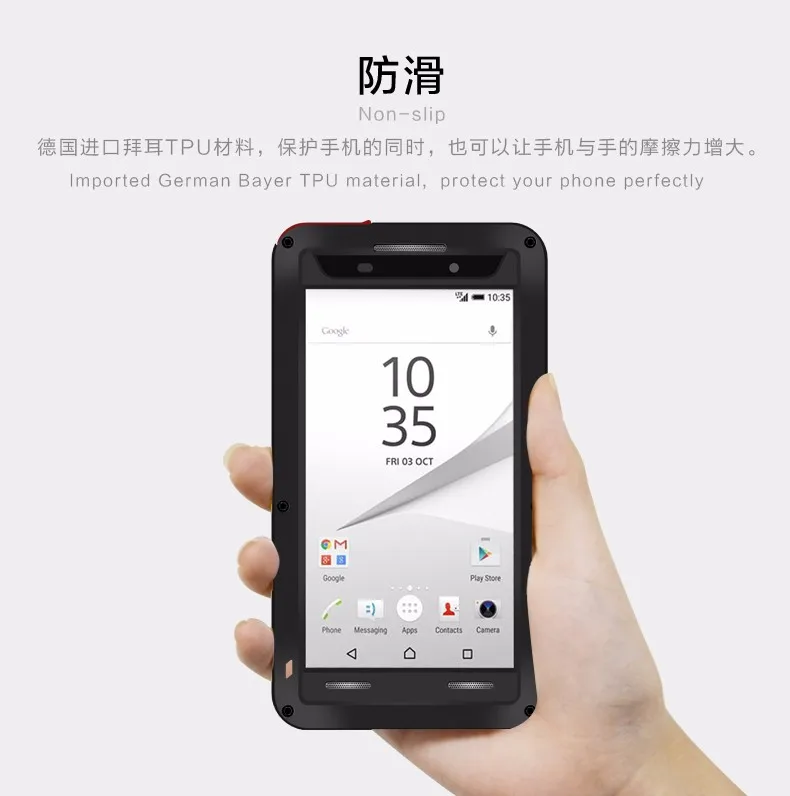 Защитный противоударный водонепроницаемый чехол LOVE MEI для sony Xperia Z4 Z5 Premium Compact 360 градусов полный защитный чехол