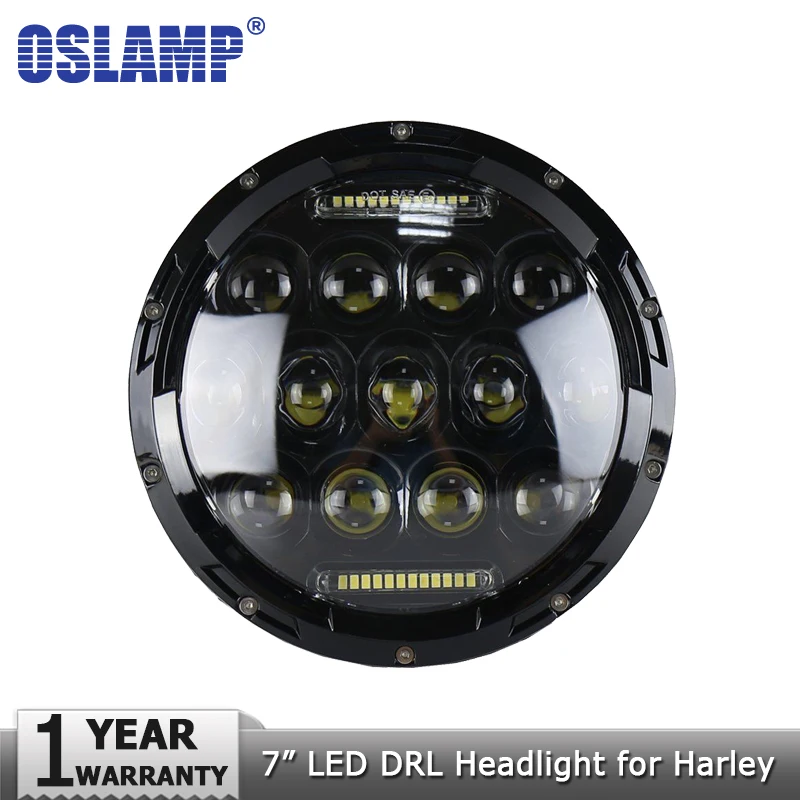 Oslamp 7 дюймов 75 Вт светодиодный фары для авто дальнего света H4 H13 Hi короче спереди и