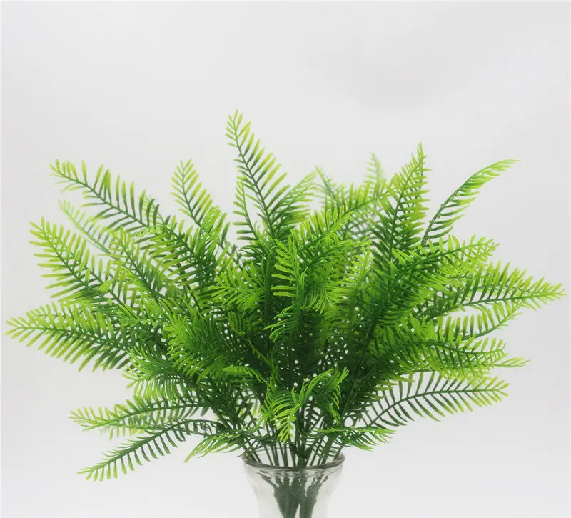 9 juecao YO CHO Plante Artificielle 7 вилок имитация пластиковых папоротников трава зеленые листья поддельные растения для украшения дома и сада на открытом воздухе - Цвет: 9 juecao