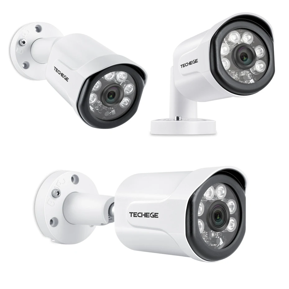 Techege аудио 1080 P POE NVR Kit 8CH H.265 CCTV Камера Системы открытый 2MP IP для камеры наблюдения