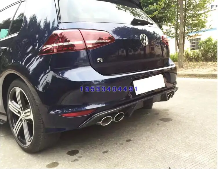 Jioyng углеродного волокна заднего бампера спойлер Диффузор Крышка для Volkswagen VW Golf 7
