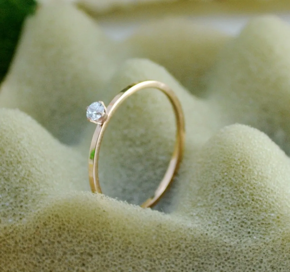 Женское кольцо с кристаллом из нержавеющей стали ювелирное изделие цвета