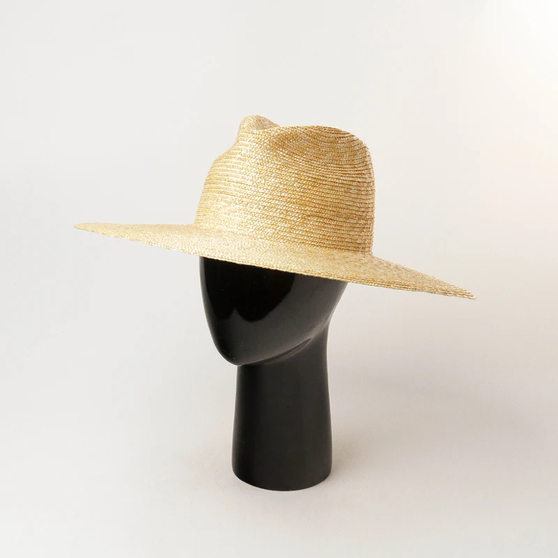 

01905-HH7274 new summer handmade fine Straw weave solid fedoras cap men women jazz panama hat