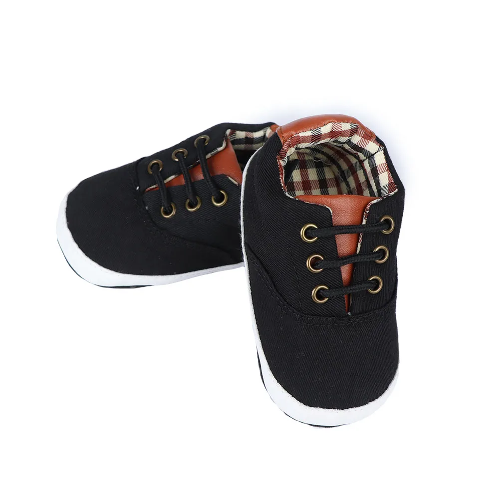 12cm Fashion Canvas Shoes Baby Pure Color Hook-and-loop Boy Girl Soft Sole Anti-slip Sneaker Walker | Детская одежда и обувь