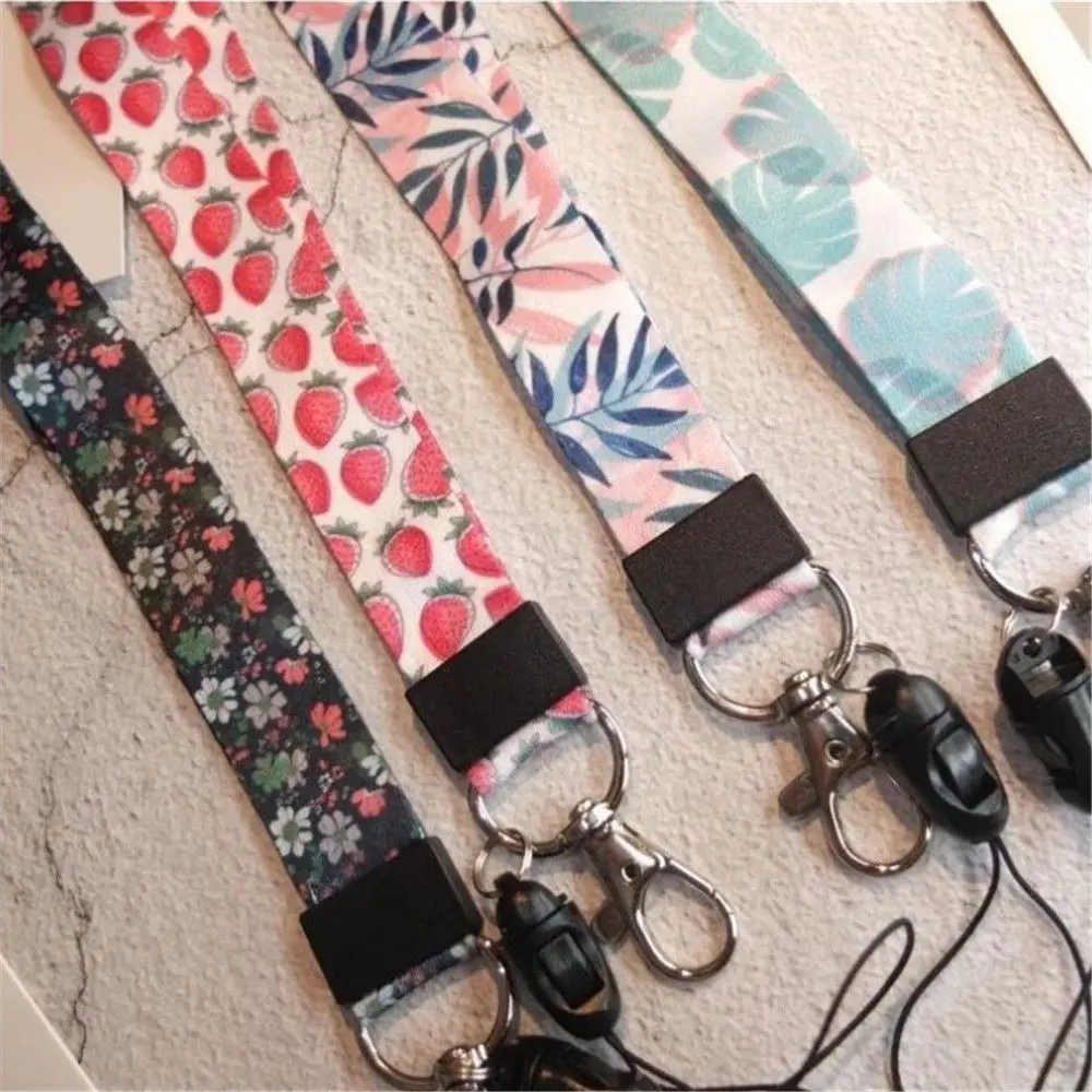 1 PC цветочным узором нашейные Ремешки ремешок для телефона КЛЮЧИ ID держатель карт