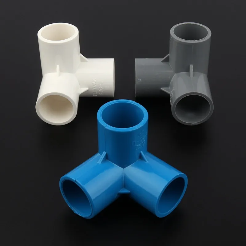 

15pcs/lot 32mm PVC Tee Connector Stereoscopic Aquarium Tank Drip Irrigation Fittings DIY Pipe Adapter Garden Water Connectors