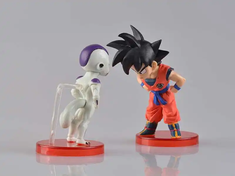 Аниме 7 см Dragon Ball Z 2 шт./компл. Son Goku &amp Frieza DragonBall фигурка ПВХ Коллекционная модель