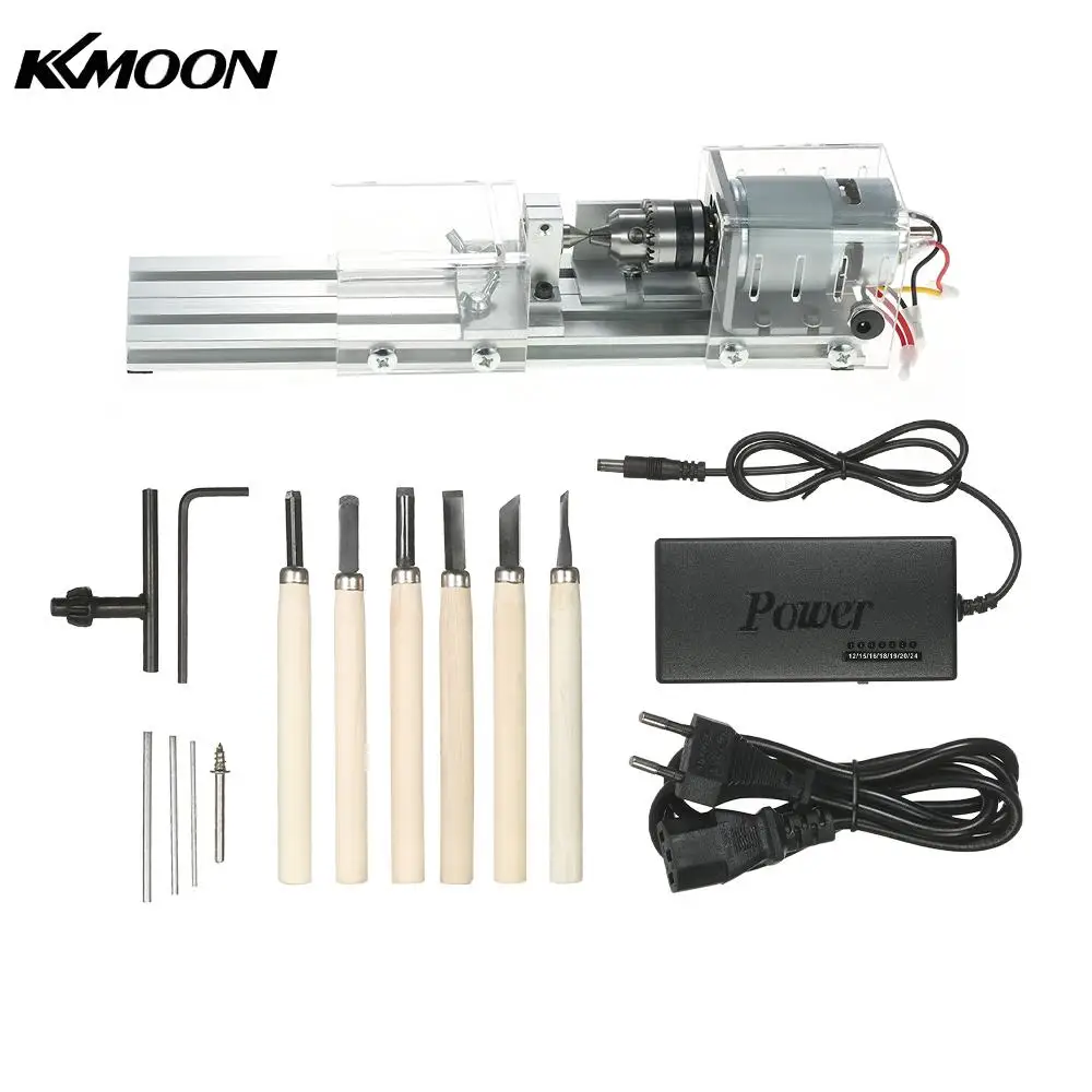 KKmoon DIY Мини токарный станок 100 Вт полировщик шлифовальный Настольный пильный