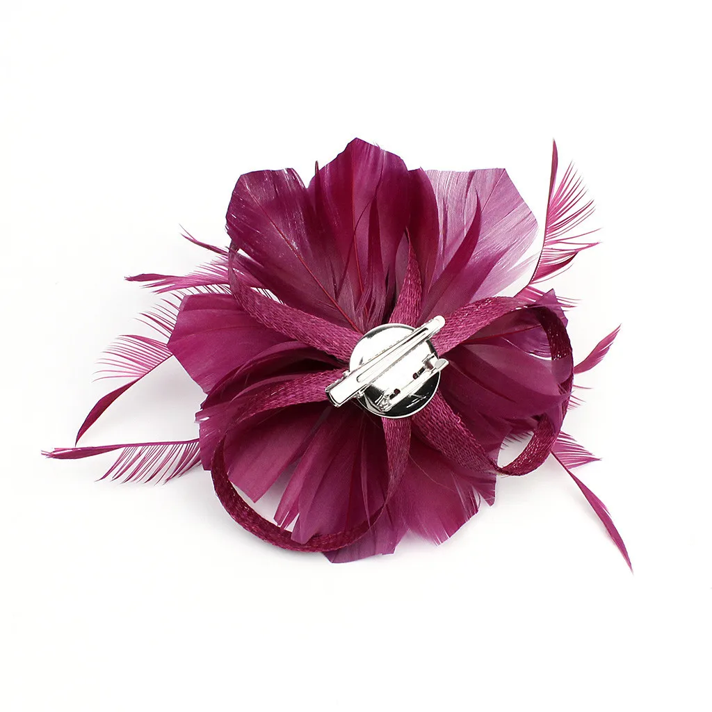 Hot New Design French style Headband Feather Fascinators Womens Flower Derby Hat for Cocktail Ball Wedding | Украшения и
