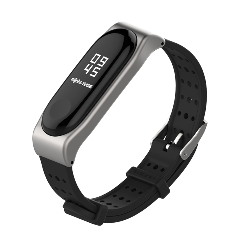 Mi jobs mi Band 4 3 Силиконовый ремешок для Xiaomi mi Band 4 3 Аксессуары для умных браслетов браслет mi Band 4 3 металлический ремешок