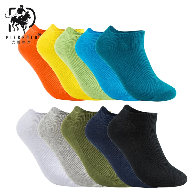 Новые весенне-летние мужские хлопковые носки PIER POLO с вышивкой | Мужская одежда
