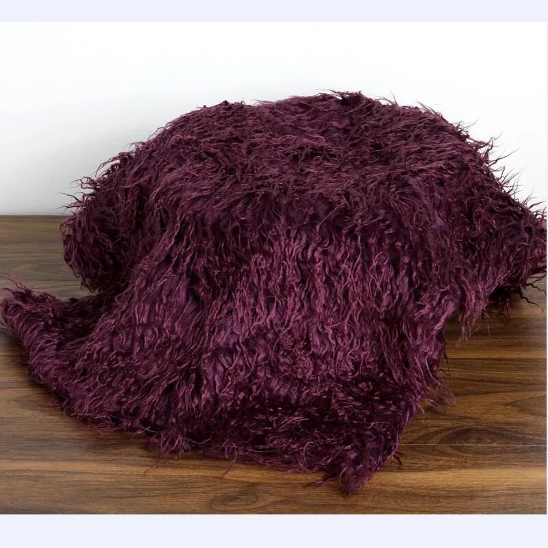Newborn Baby Soft Faux Fur Photograph Prop Blanket Infant Sleeping Swaddle Blankets Baby Shower Gift 50x80cm