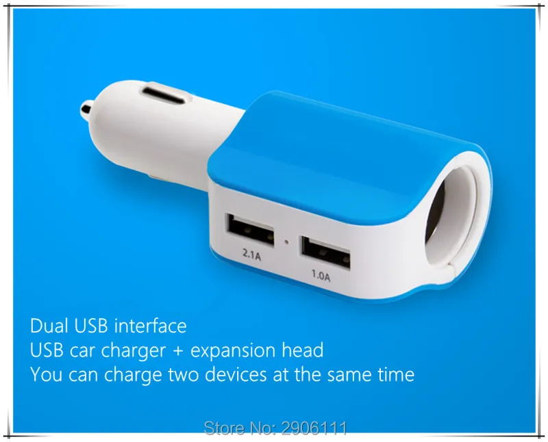 Автомобильное зарядное устройство с двумя USB портами для iPhone Samsung Xiaomi Renault clio megane 2