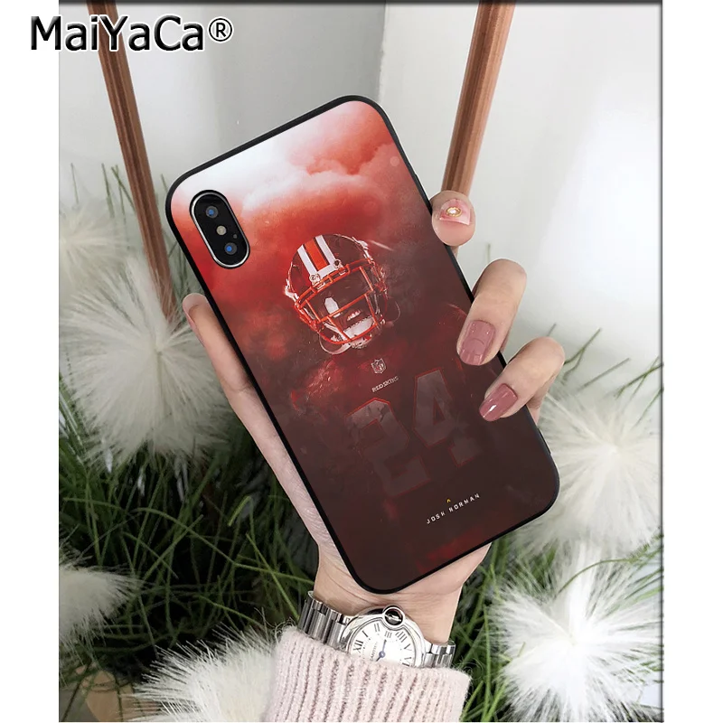 MaiYaCa Вашингтон Редскинз ТПУ мягкий силиконовый черный чехол для телефона для Apple iPhone 8, 7, 6, 6S Plus, X XS Макс 5 5S SE XR крышка