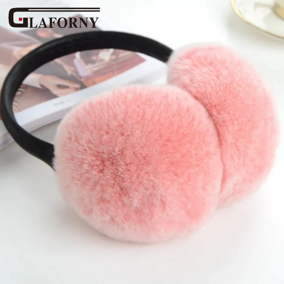 Glaforny wo мужские наушники для русской зимы из натурального кроличьего меха, мужские теплые модные наушники из натурального меха, детские меховые наушники для девочек