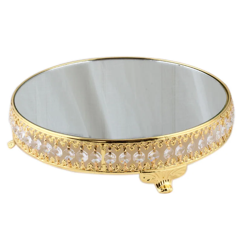 

Mirror metal fruit plate snack tray baking party supplies wedding cake plate