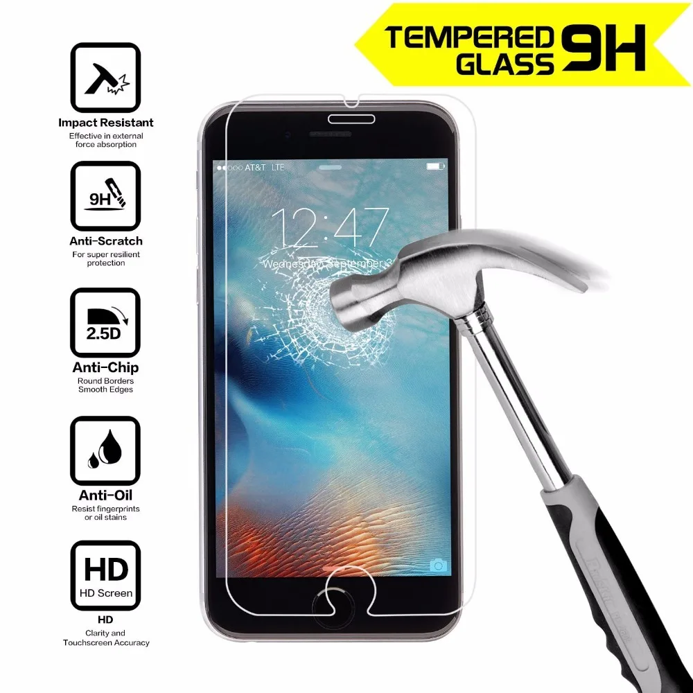 Закаленное стекло для iPhone 6S Plus защита экрана противоударное Защитная пленка 6