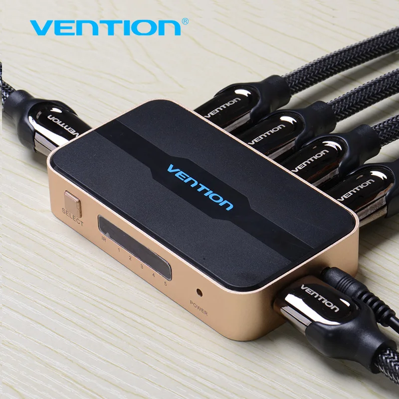Vention HDMI сплиттер переключатель 5 входов 1 выход коммутатор 5X1 для XBOX 360 PS4/3 Smart Android