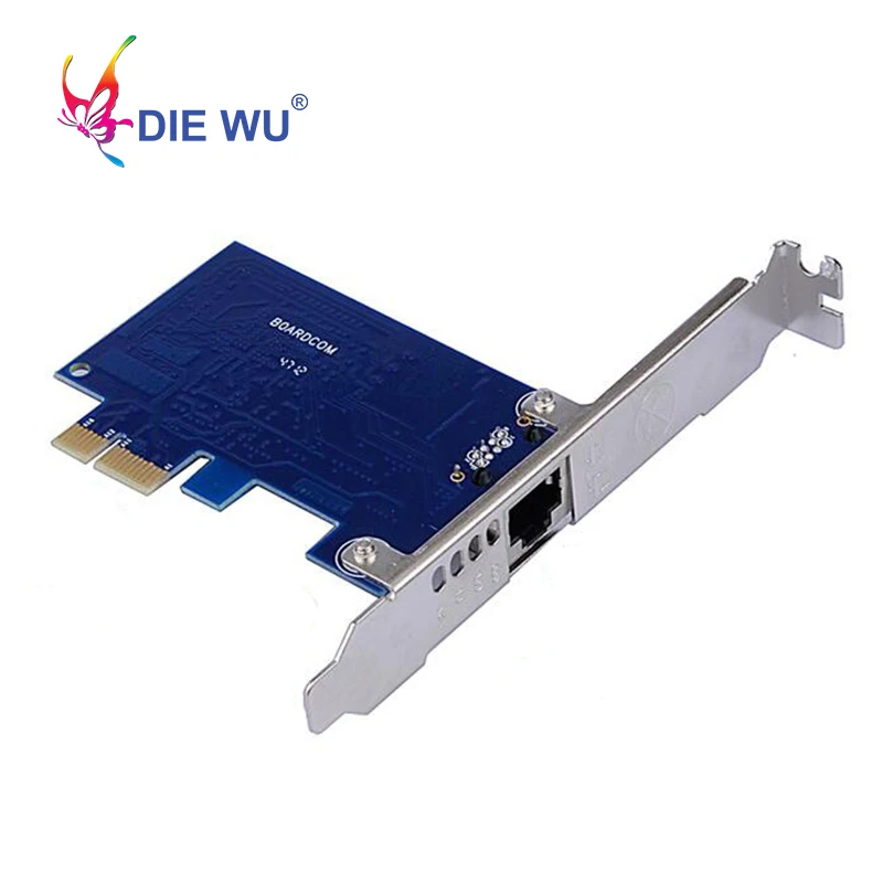 Сетевая карта DIEWU с бордком BCM5721 чип PCI E Desktop 1 гигабитная сетевая Ethernet слот RJ45