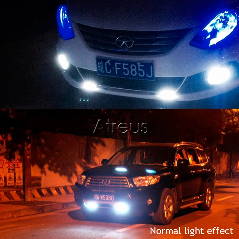 1 пара светодиодный дневные ходовые огни для автомобиля 12 В DRL противотуманный