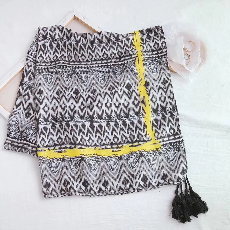 Новый серый простой хлопковый шарф с бахромой шарфы в полоску хиджаб элегантная