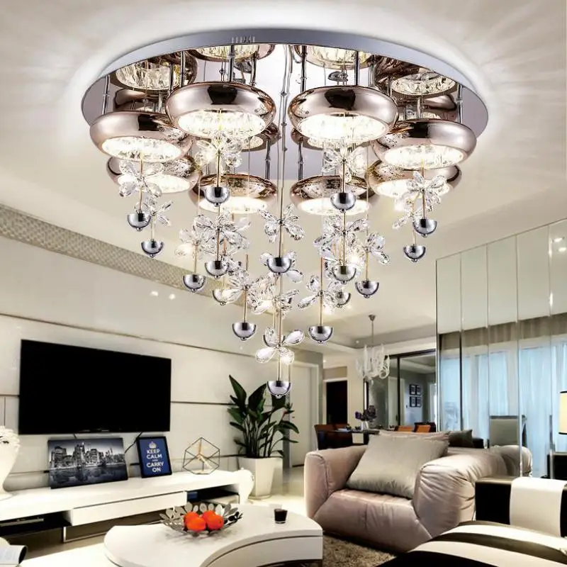 Хрустальный светодиодный купольный светильник для гостиной современный спальни