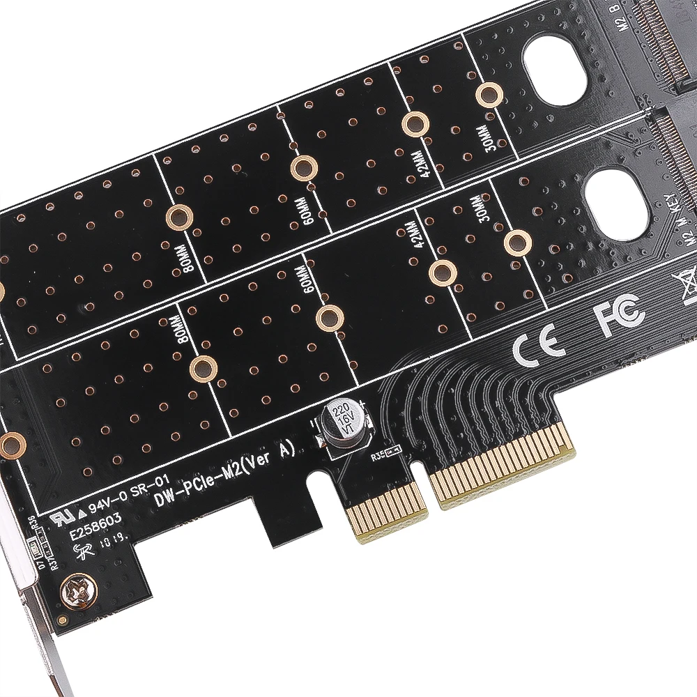 Переходник PCIe на M.2 NVMe SSD NGFF карта расширения PCI Express M Key B SATA порт адаптер Express|Платы