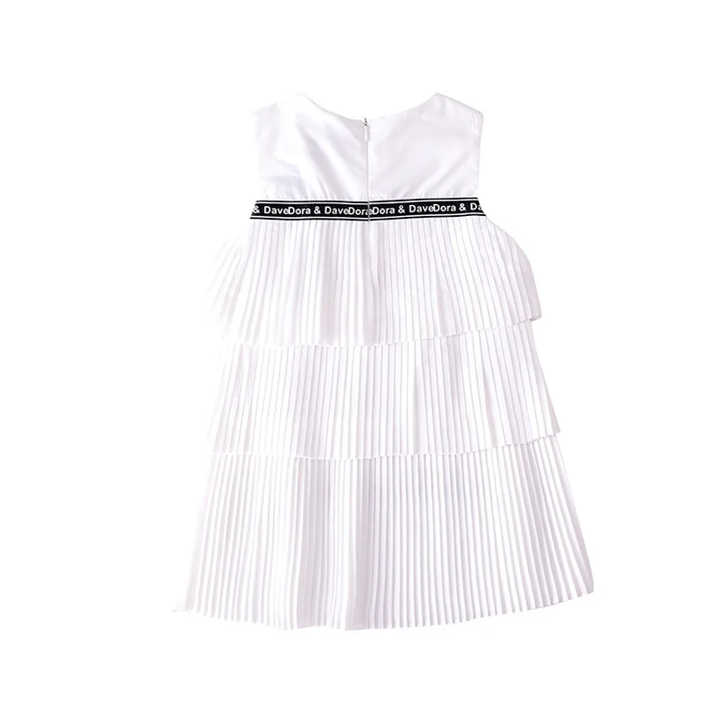 2019 Summer New Girl Dresses Cotton Butterfly Knot Cake Dress Chiffon Princess Costume Toddler for 3-8y Girls | Детская одежда и