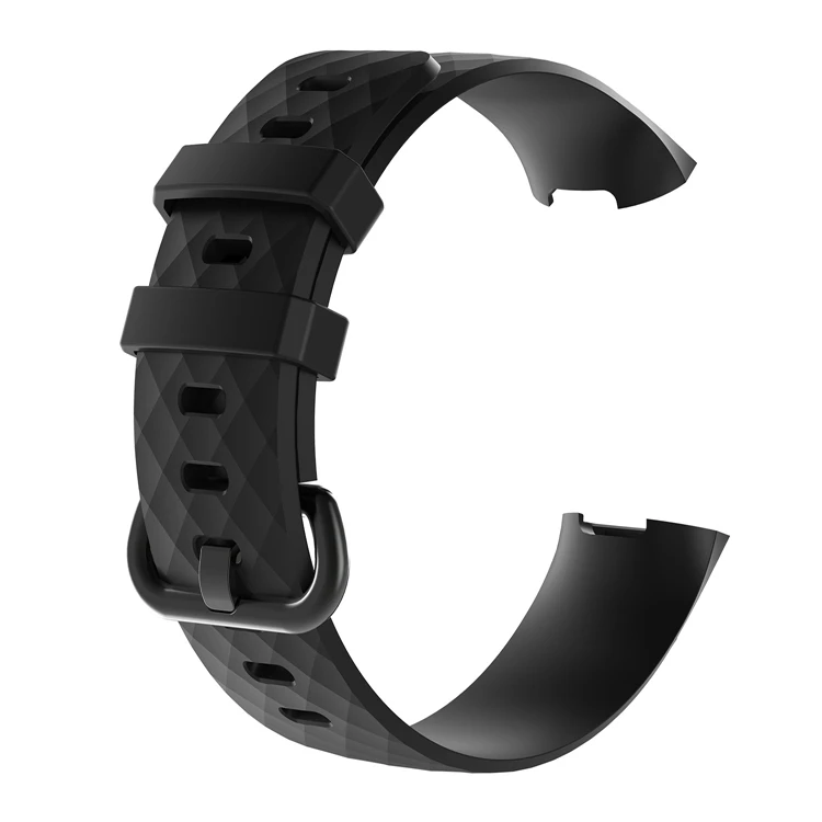 Силиконовый ремешок для часов для Fitbit Charge 3 фитнес-трекер Smartwatch замена спортивный ремешок на запястье - Цвет: Black