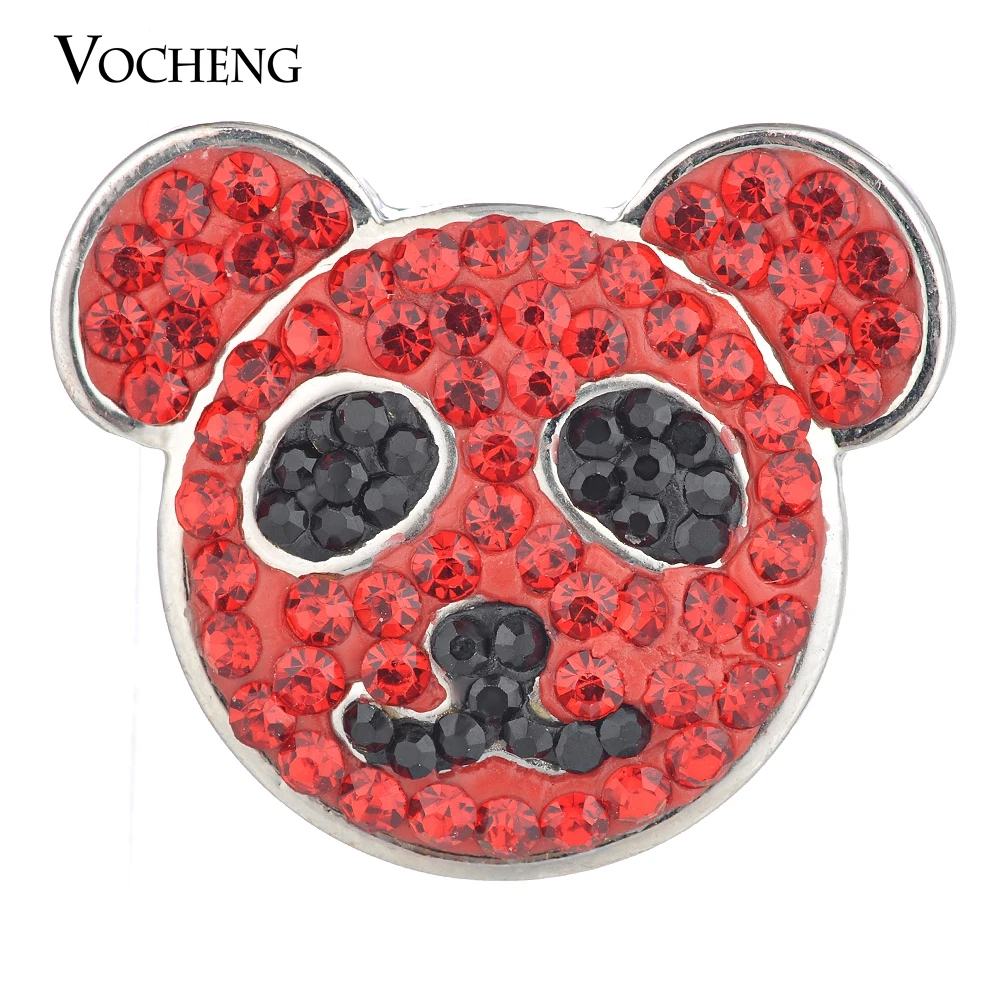Vocheng Ginger Snap Charms Sugar Clay Стразы милые животные 18 мм 4 цвета Vn 1783|sugar snap|18mm snapsanimal love |