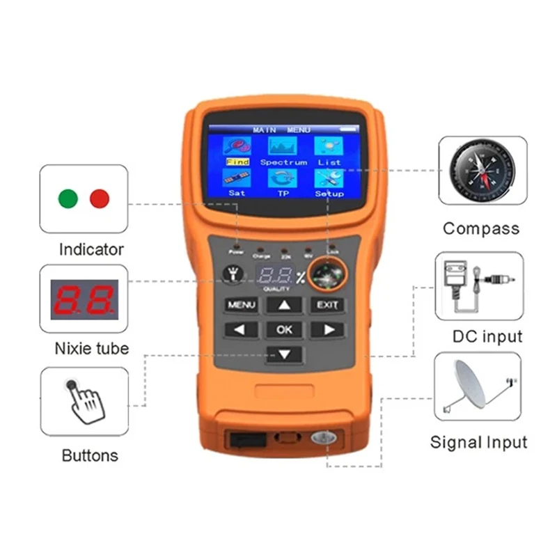SF 710 спутниковый finder метр для спутникового ТВ приемника HD satfinder DVB S2 тв тюнер Sat Finder