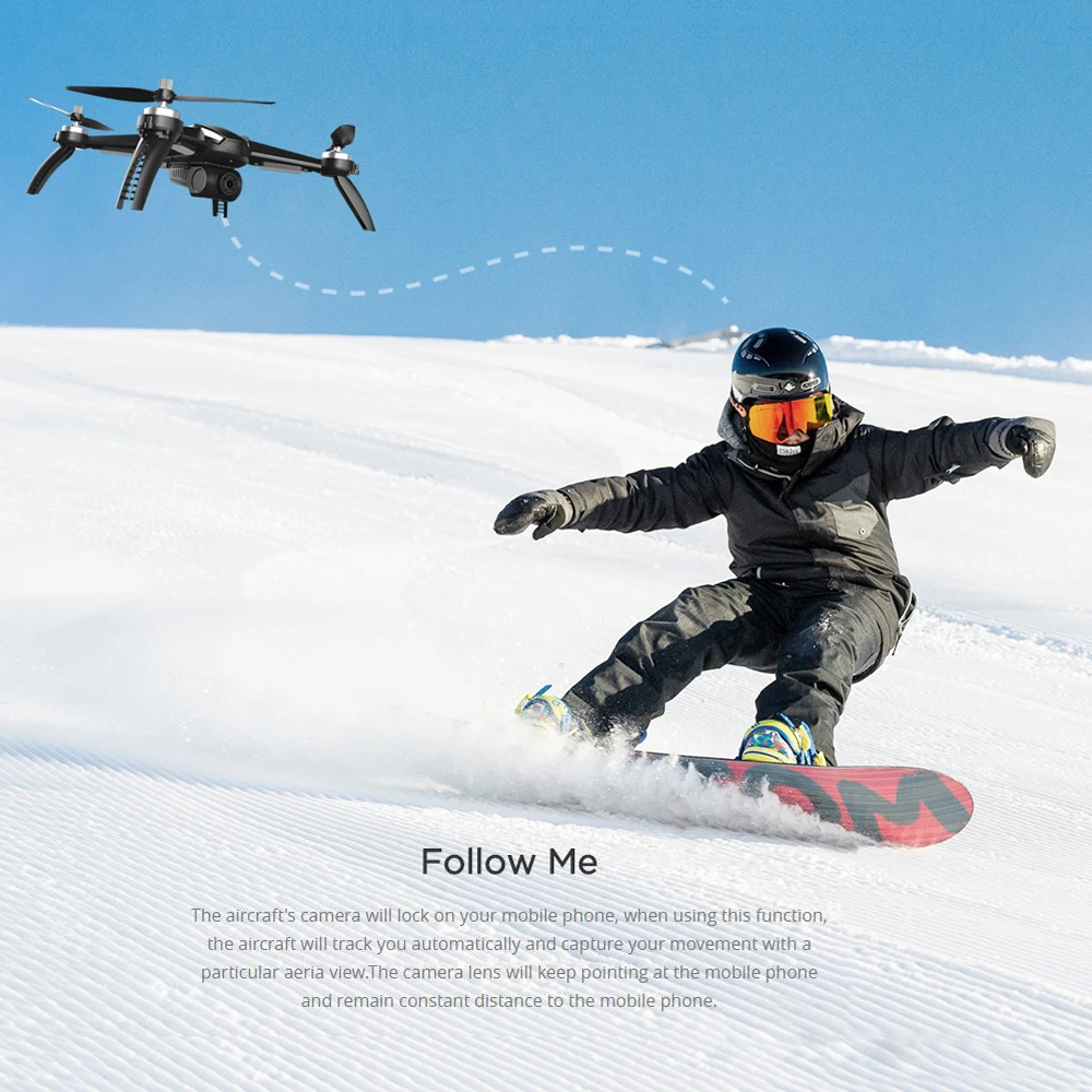MJX Bugs 5W B5W GPS RC Drone with WIFI FPV 1080P HD Camera Auto Return Follow Me Mode Quadcopter VS B3 Upgraded Pro B2W B3H | Игрушки и