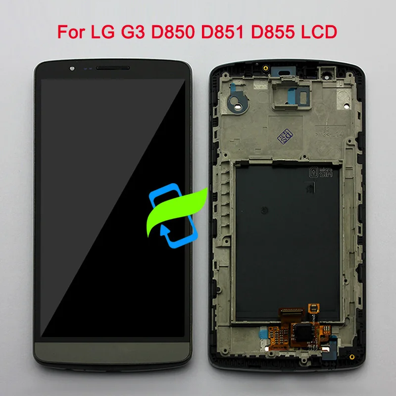 5 &quotоригинальный Dsiplay экран для LG G3 D850 ЖК с дигитайзером в сборе рамкой дисплей D851