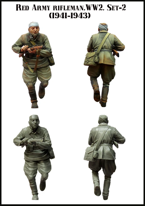 Фигурки из смолы модель 1/35 неокрашенный стрелок WW2 Красная армия