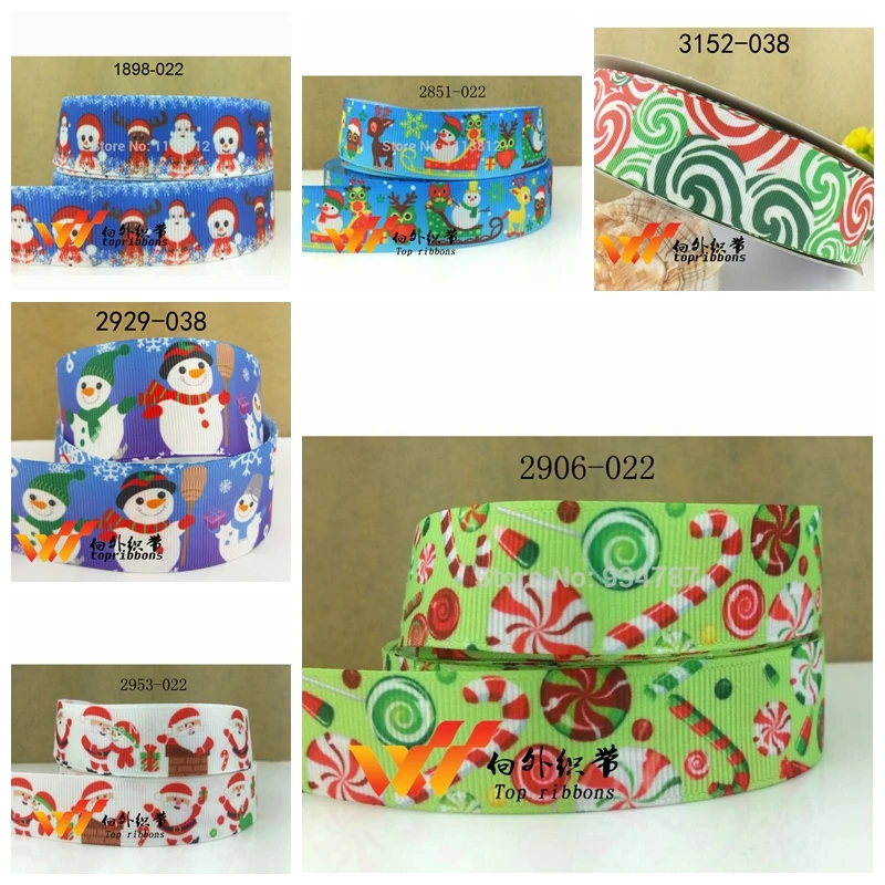 Бесплатная доставка 50 ярдов Рождественская лента с принтом корсажная 2906 | Дом и