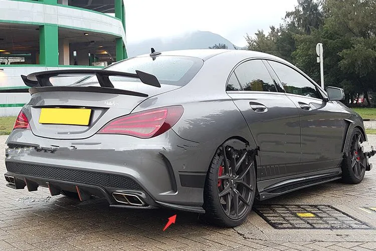 Углеродное волокно задний бампер сплиттер для Mercedes Benz CLA W117 C117 CLA220 CLA250 CLA260 CLA45