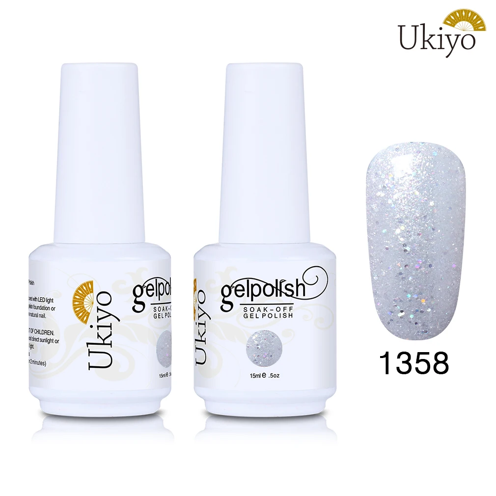 1358 Ukiyo 15 мл Лак для ногтей 170 великолепный цвет Гель-лак для ногтей Vernis полуперманентное верхнее покрытие Базовое покрытие гель-лаки для ногтей Гель-лак - Цвет: 1358