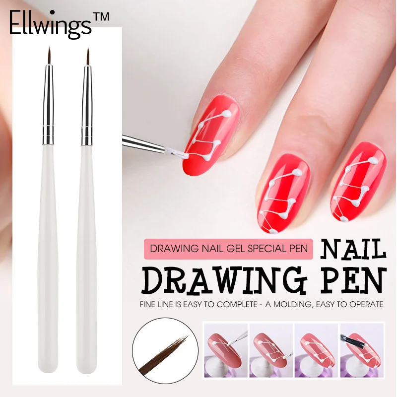 Ellwings проволока для рисования Гель ногтей инструмент дизайна DIY гель специальная