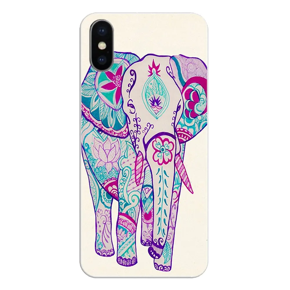 Мягкая сумка с принтом енота слона для iPhone XS Max XR X 4 4S 5 5S 5C SE 6 6S 7 8 Plus Samsung Galaxy J1 J3 J5 J7 A3