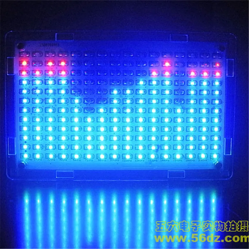 CNIKESIN DIY music spectrum display box parts LED colorful of 51 single-chip audio Kit | Электронные компоненты и