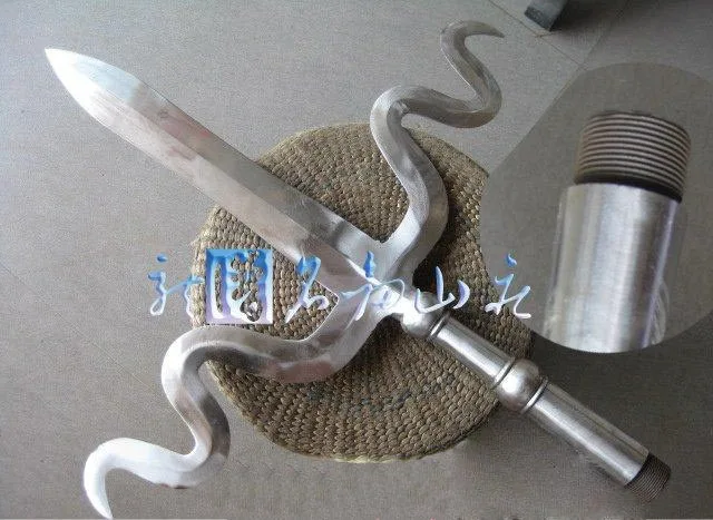 S2505 POLEARM NGAU TAU крест двойные лезвия змеи копье меч блестящая длинная ручка 71&quot|sword