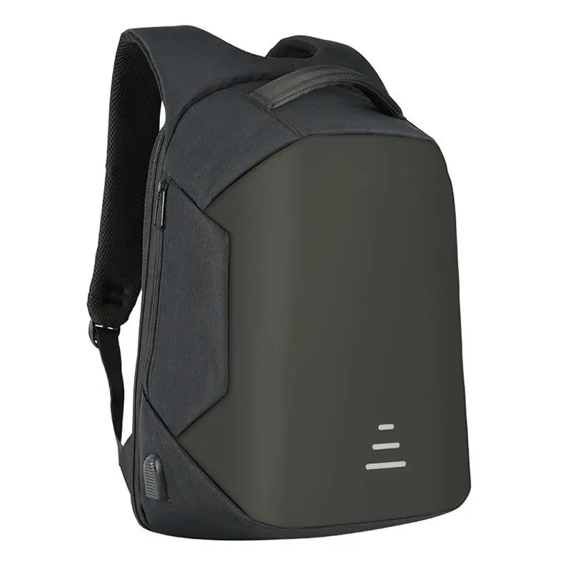 GNWXY, мужской рюкзак для ноутбука с защитой от кражи, 15,6 дюймов, usb зарядка, дизайн, Оксфорд, водонепроницаемый рюкзак для путешествий, для мальчиков/девочек, школьная сумка для ноутбука - Цвет: Черный