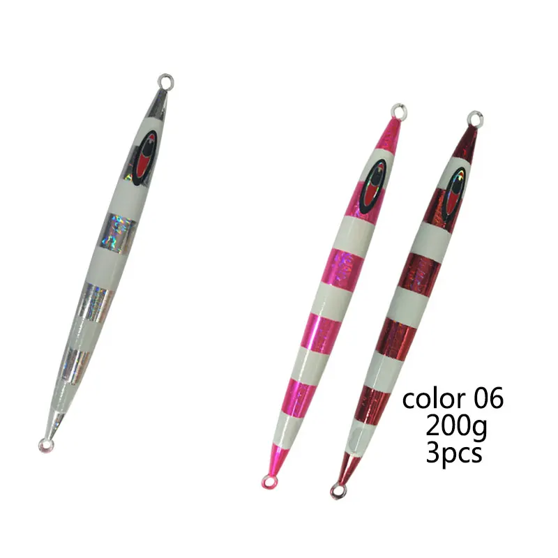 6 3PCS 200g Balleo 100 г 150 г 200 г 250 г 300 г 400 г светящаяся свинцовая рыба глубоководная металлическая джиг приманка в виде рыбной головы - Цвет: 6 3PCS 200g