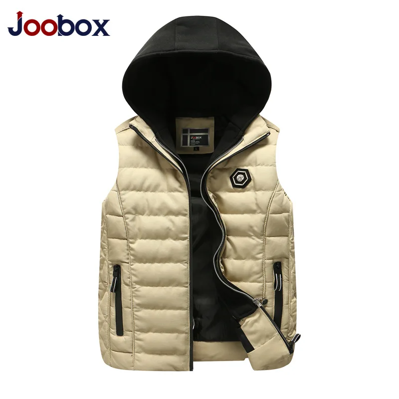 JOOBOX 2018 Brand Hot Sale Winter Hooded Vest Thick Warm Men Jacket Sleeveless Waistcoat Street Hoodie Style Male 4XL Coat | Мужская