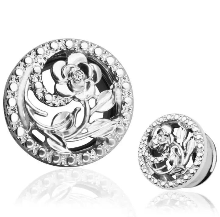 Серьги-туннели из нержавеющей стали под розовое золото 2 шт. | Украшения и